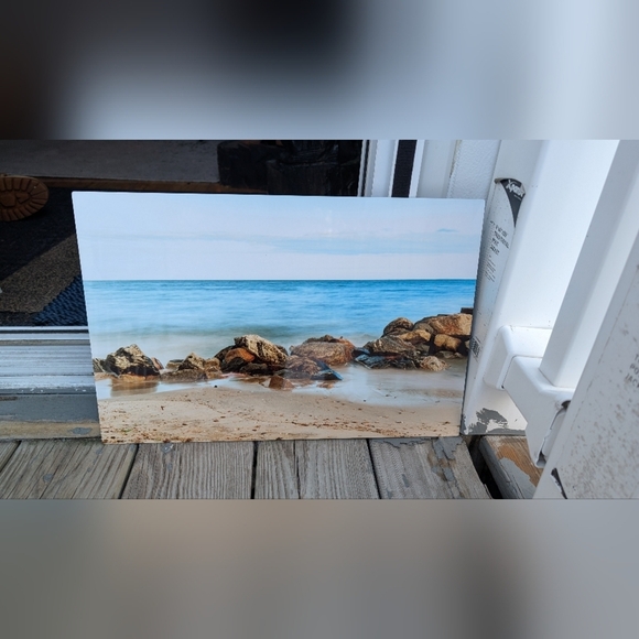 Beach Scene Metal Picture (New) - Picture 2 of 5